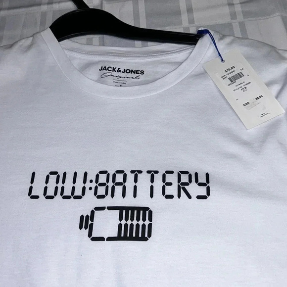 Jack & Jones Men tee shirt ,Large  .white ,graphic ,short sleeve NWT - Picture 3 of 10